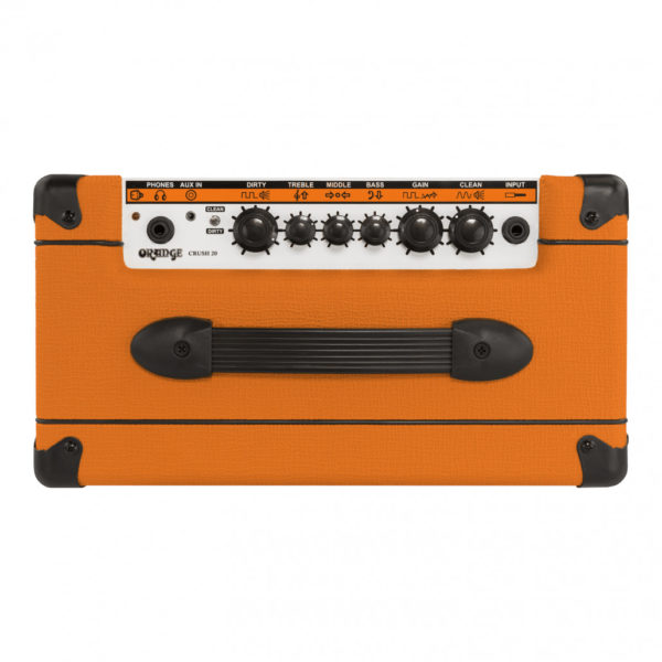 Orange Crush 20 -kitarakombo kontrollit.