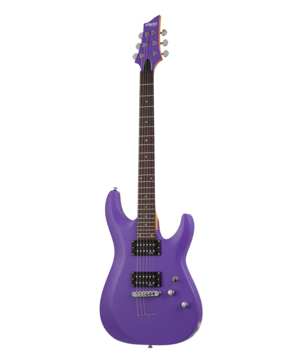 Schecter C-6 Deluxe Satin Purple -sähkökitara.